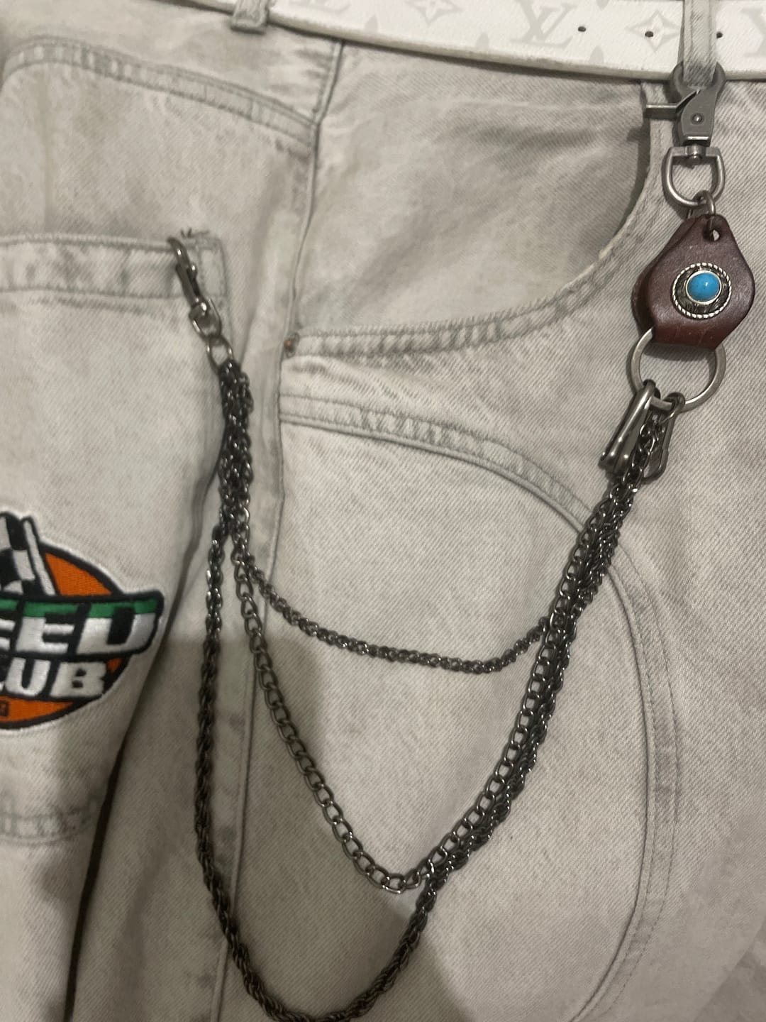 Customer photo review of Vintage Layered Belt Metal Chain