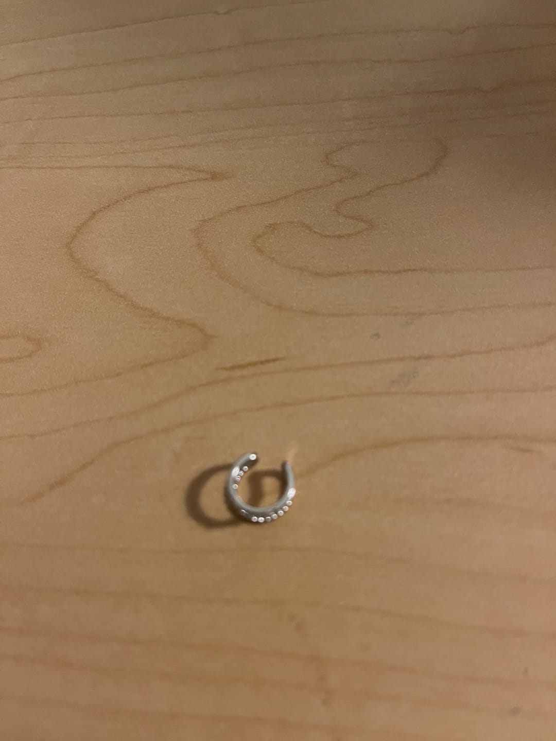 Customer photo review of Sasha 18k White Gold Plated 10mm Hoop Ear Cuff with Swarovski Crystals