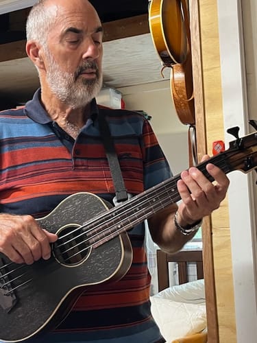 Customer photo review of DSL 25UKPOLY UKULELE STRAP HANDMADE IN AUSTRALIA