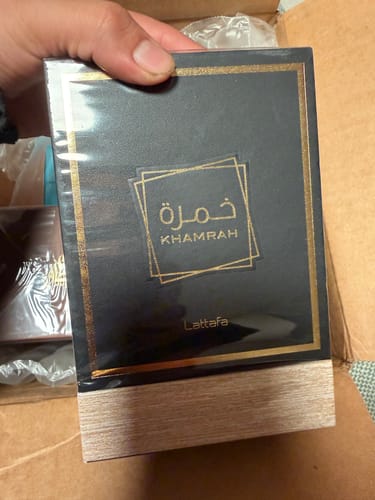 Customer photo review of Lattafa Khamrah Eau de Parfum Spray Unisex - 3.4 oz