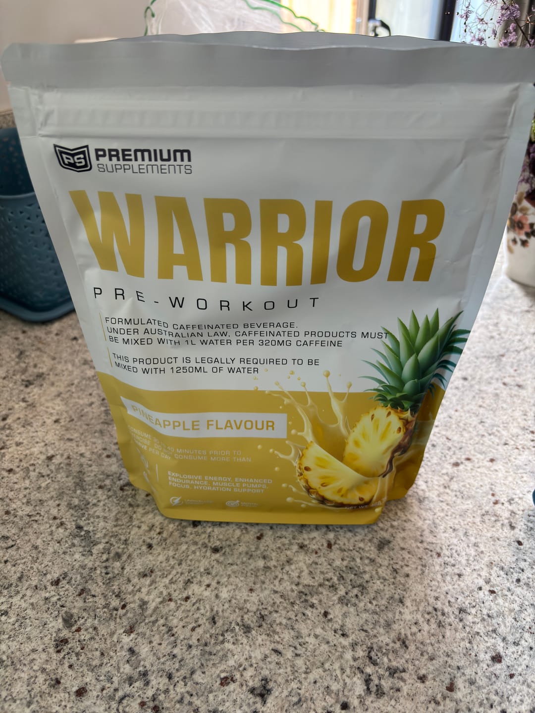 Customer photo review of Warrior High-Stimulant Pre-workout