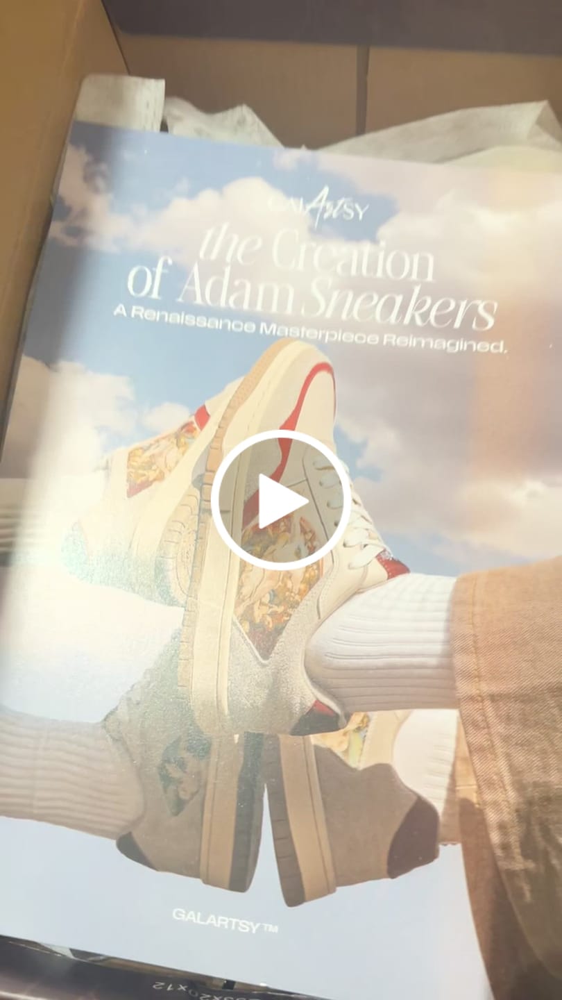 Customer video review of The Creation of Adam Sneakers