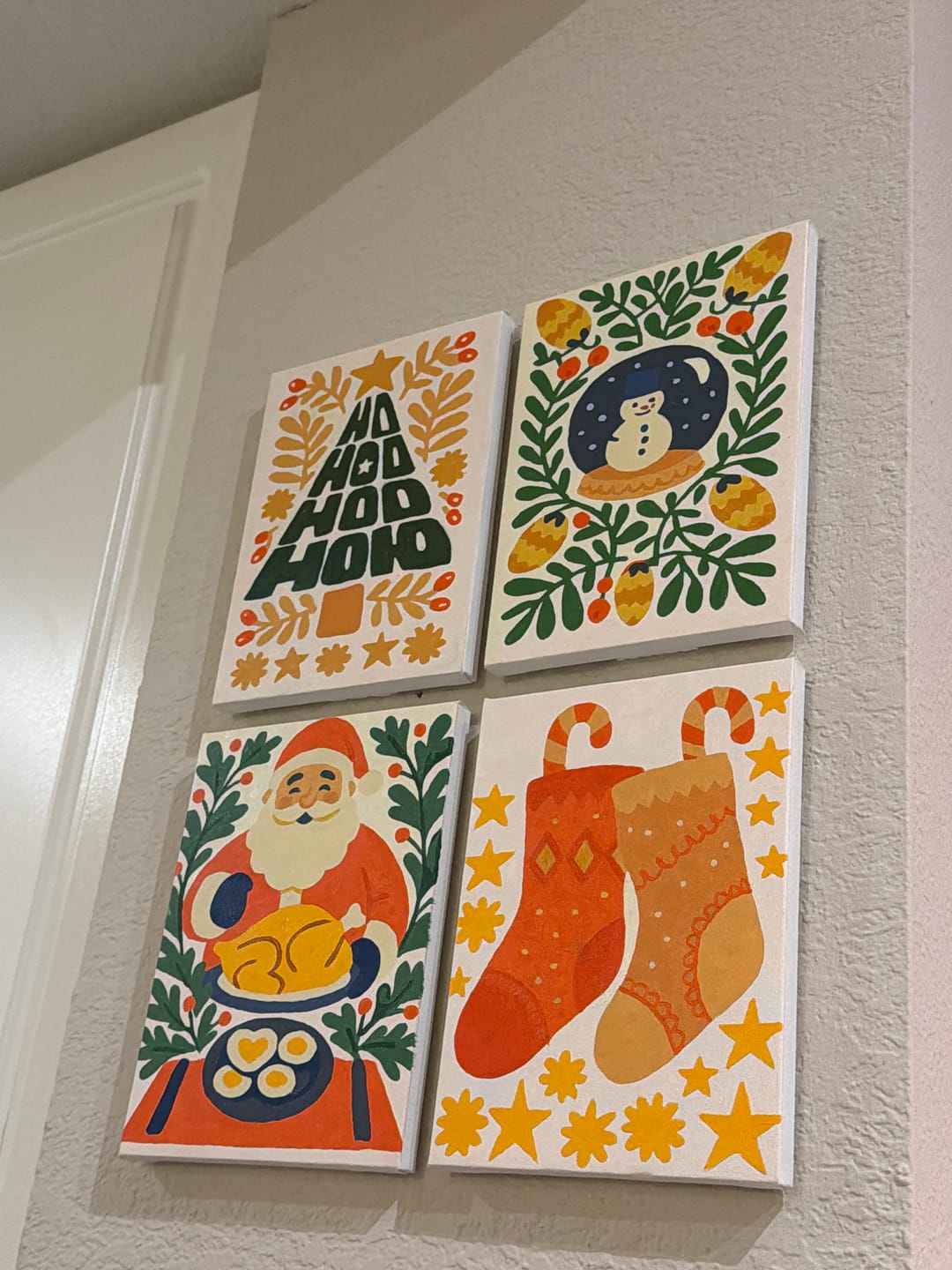 Customer photo review of 6 Mini Paintings - Beautiful Christmas Set