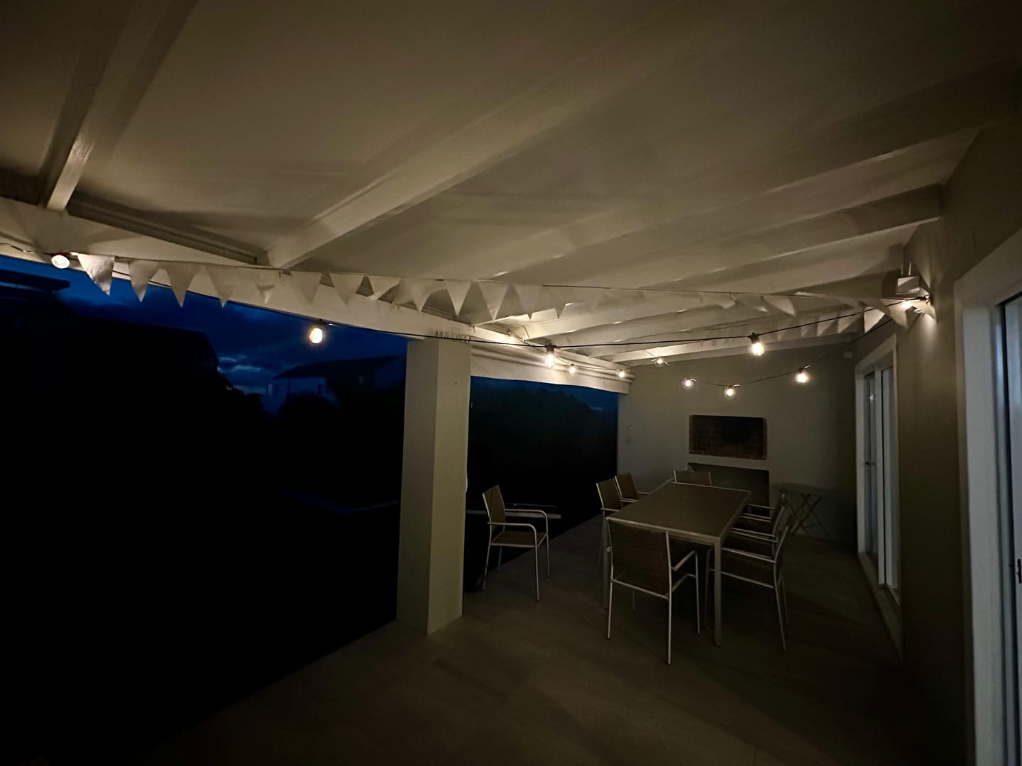 Customer photo review of Solar Festoon Bulb String Lights