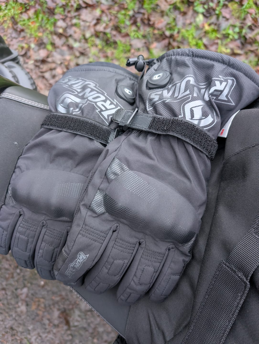 Customer photo review of RIDEIRON Winter Waterproof Rechargeable Heated Motorcycle Gloves | JIA10H