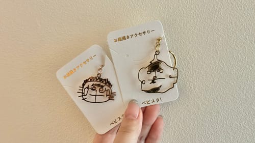 Customer photo review of 【11/1～11/9までの期間限定】お絵描きが素敵なアクセサリーに大変身♪お絵描きアクセサリー