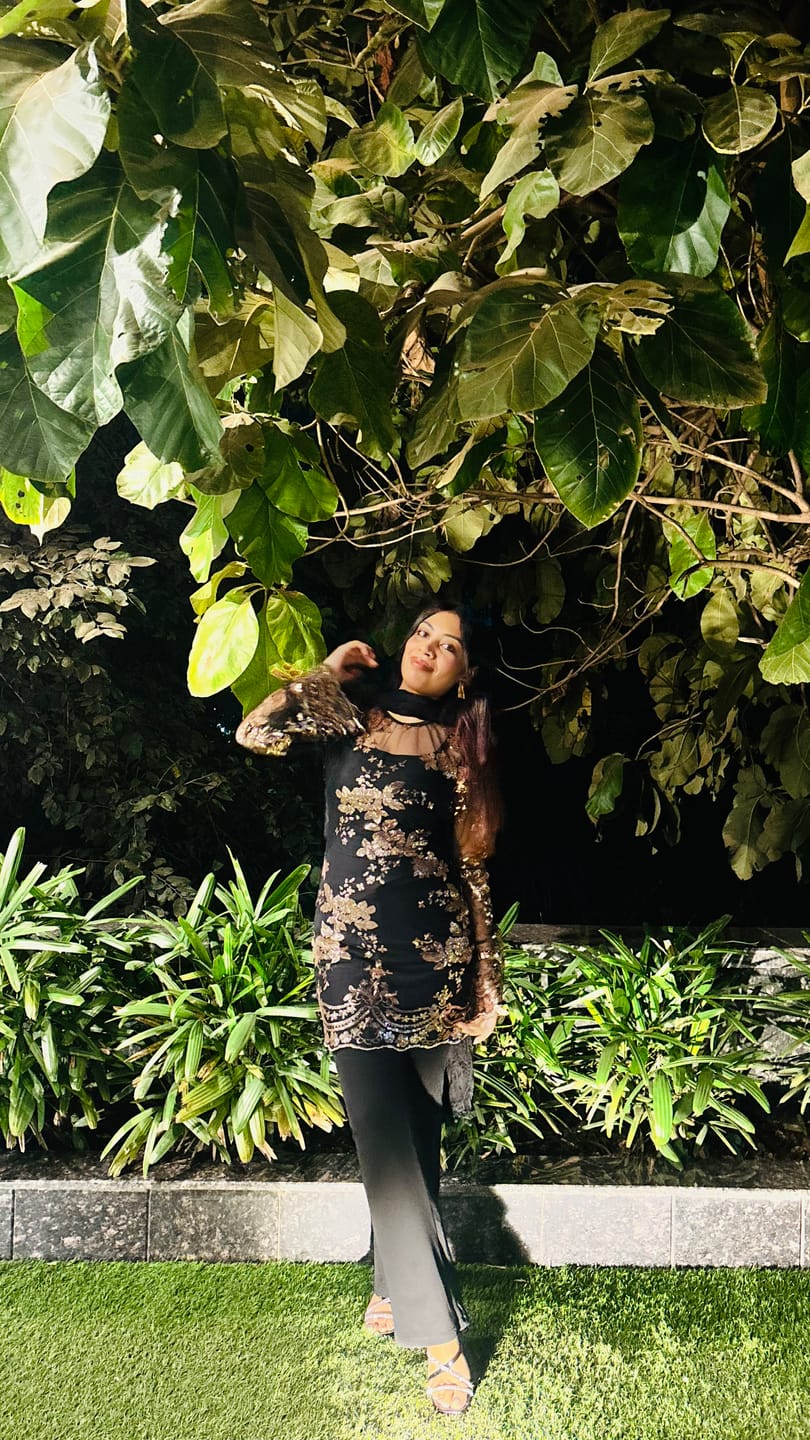 Customer photo review of Rome Sequined Dress in Black