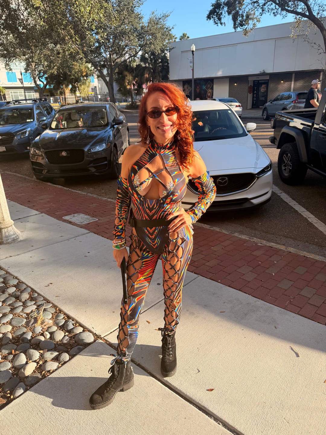 Customer photo review of Photon Particle Criss-Cross Jumpsuit