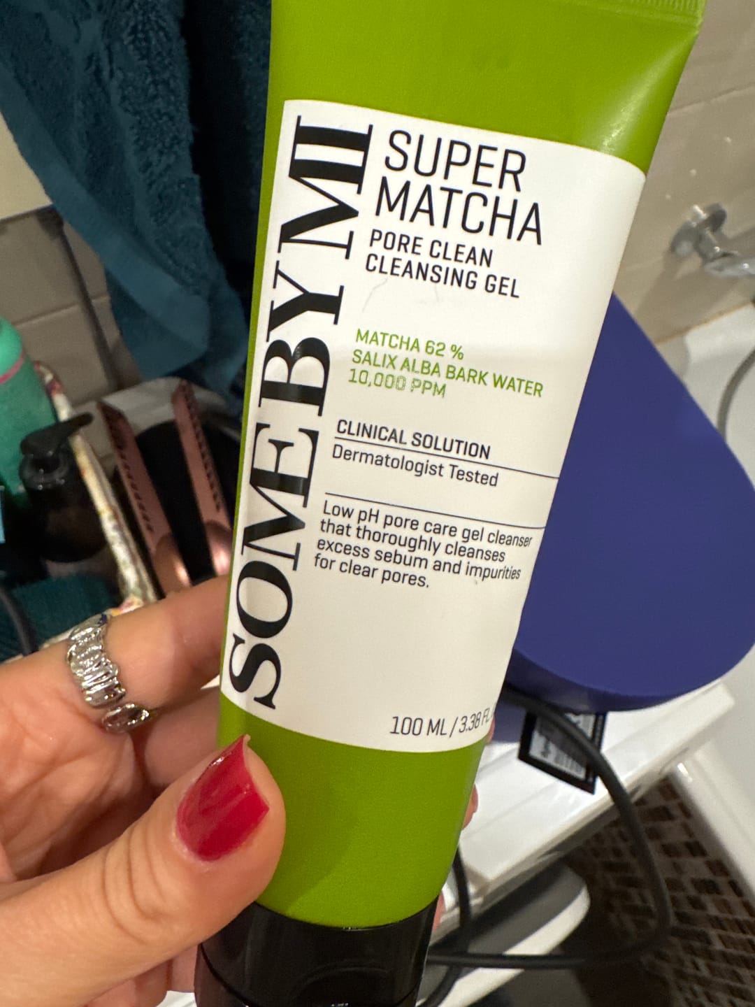 Customer photo review of Gels sejas mazgāšanai ar matcha tēju Some By Mi Super Matcha Pore Clean Cleansing Gel