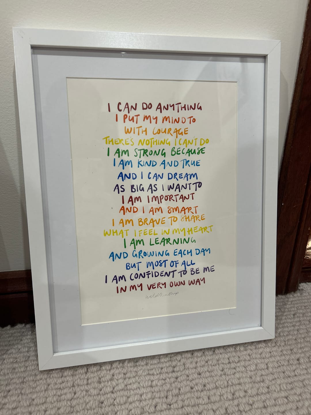 Customer photo review of 'I Can Do Anything' Rainbow Instant PDF Download