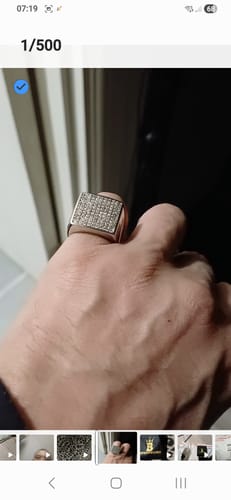 Customer photo review of Square Block 1.65cttw Diamond Ring .925 Sterling Silver