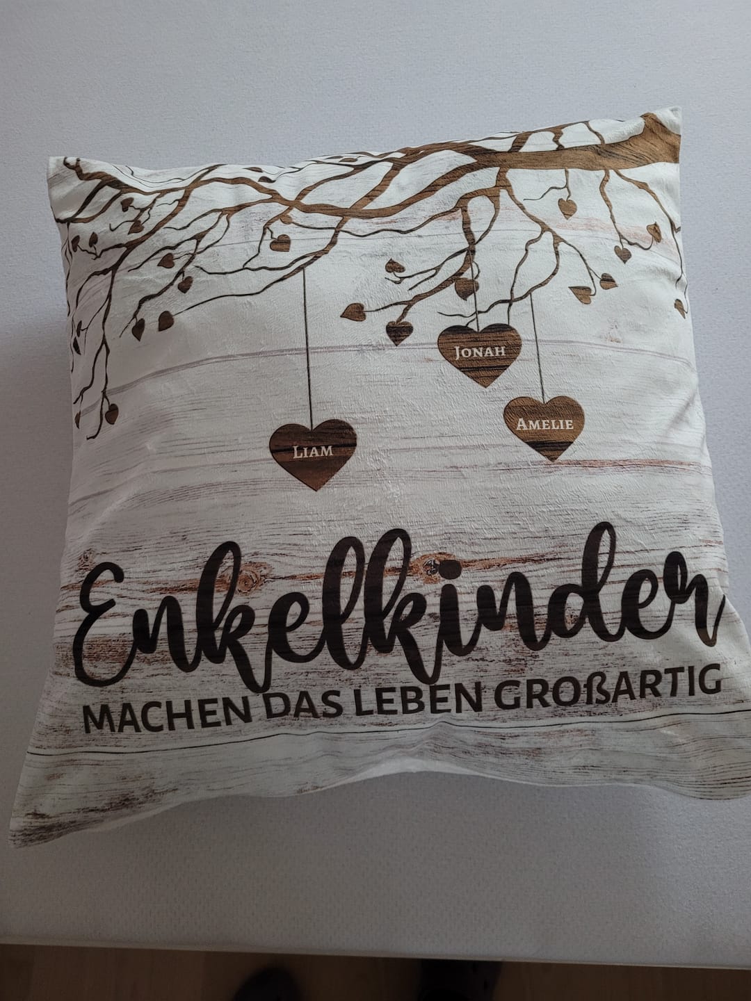 Customer photo review of Meine Enkelkinder - Großeltern-Kissen