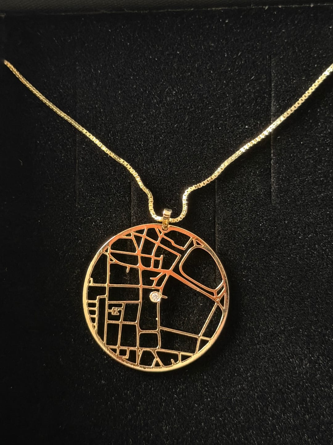 Customer photo review of Your Map Jewelry