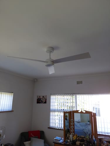 Customer photo review of Francolin 2.0 White DC Ceiling Fan with ABS Blades and Removable Light