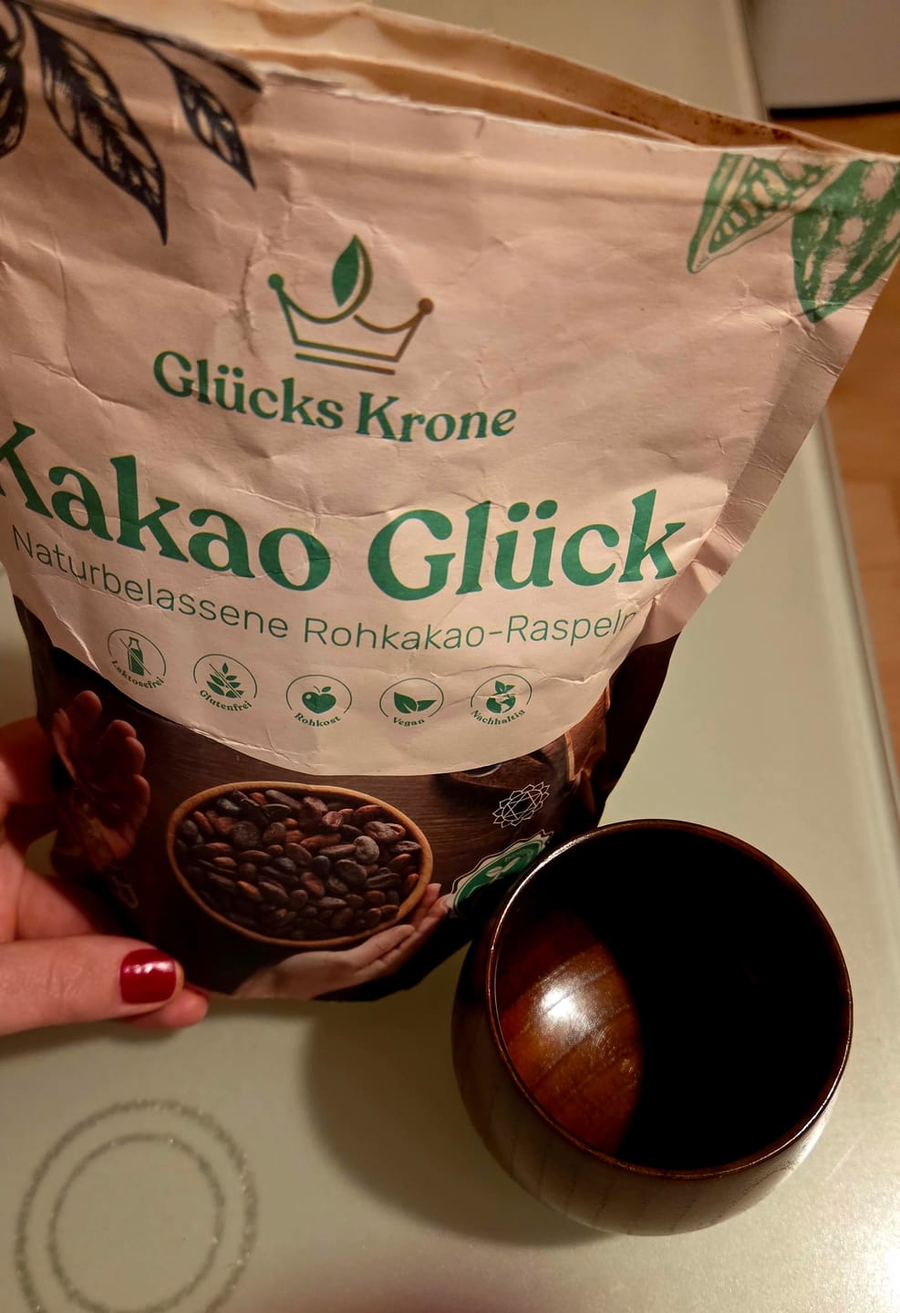 Customer photo review of Bio Kakao Glück (100% Bio Roh Kakao) - 250g