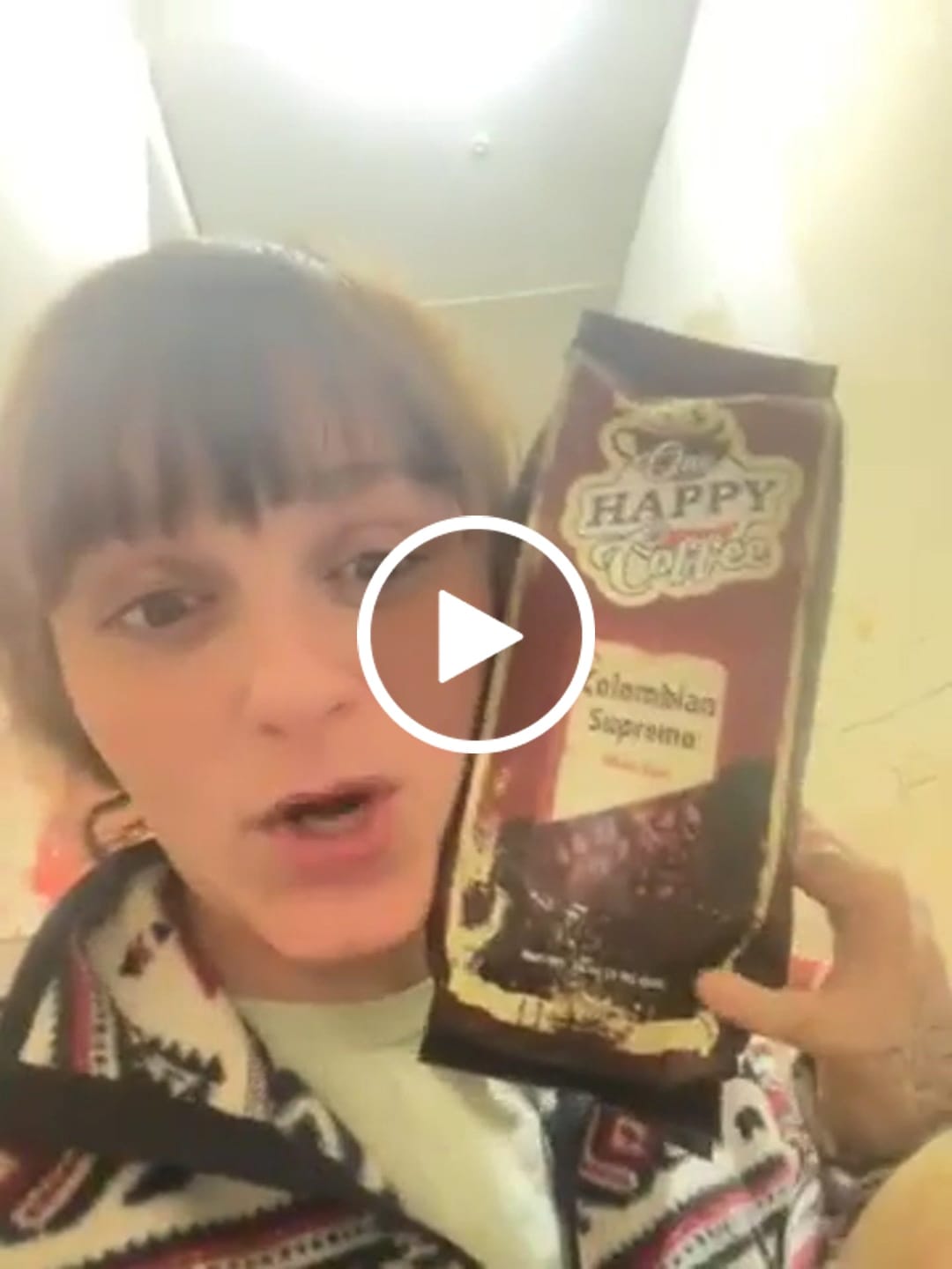 Customer video review of One Happy Coffee Colombian Supremo Whole Beans 16oz