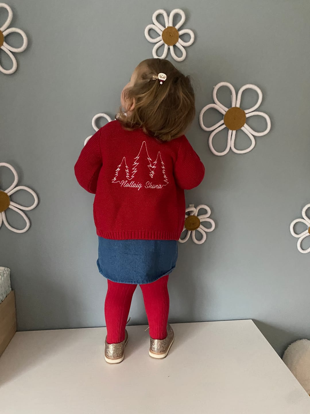 Customer photo review of Nollaig Shona Organic Cotton Zipped Cardigan