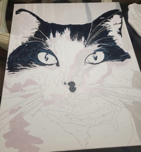 Customer photo review of Custom Pet Paint By Numbers