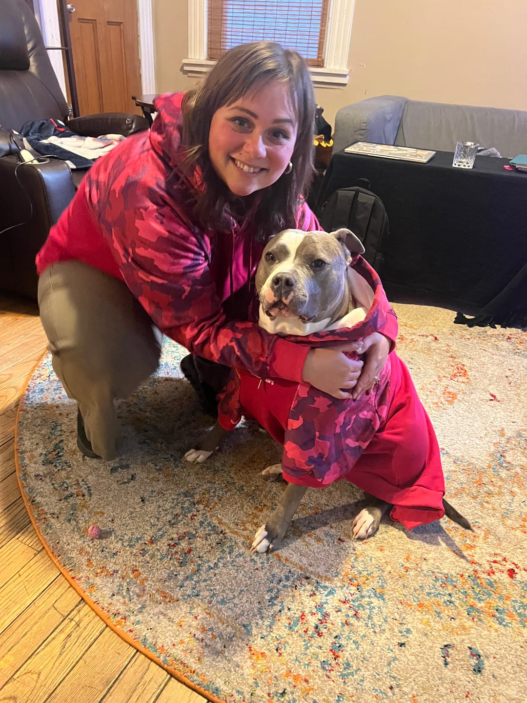 Customer photo review of Fuchsia Camo Human Hoodie