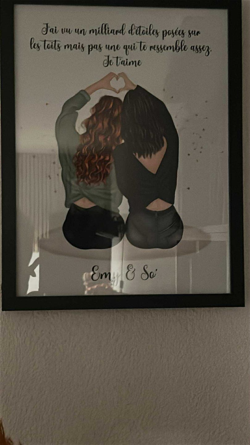 Customer photo review of Affiche Personnalisée - Meilleures Amies
