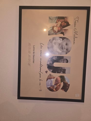 Customer photo review of Nous Lettres - Affiche Personnalisée