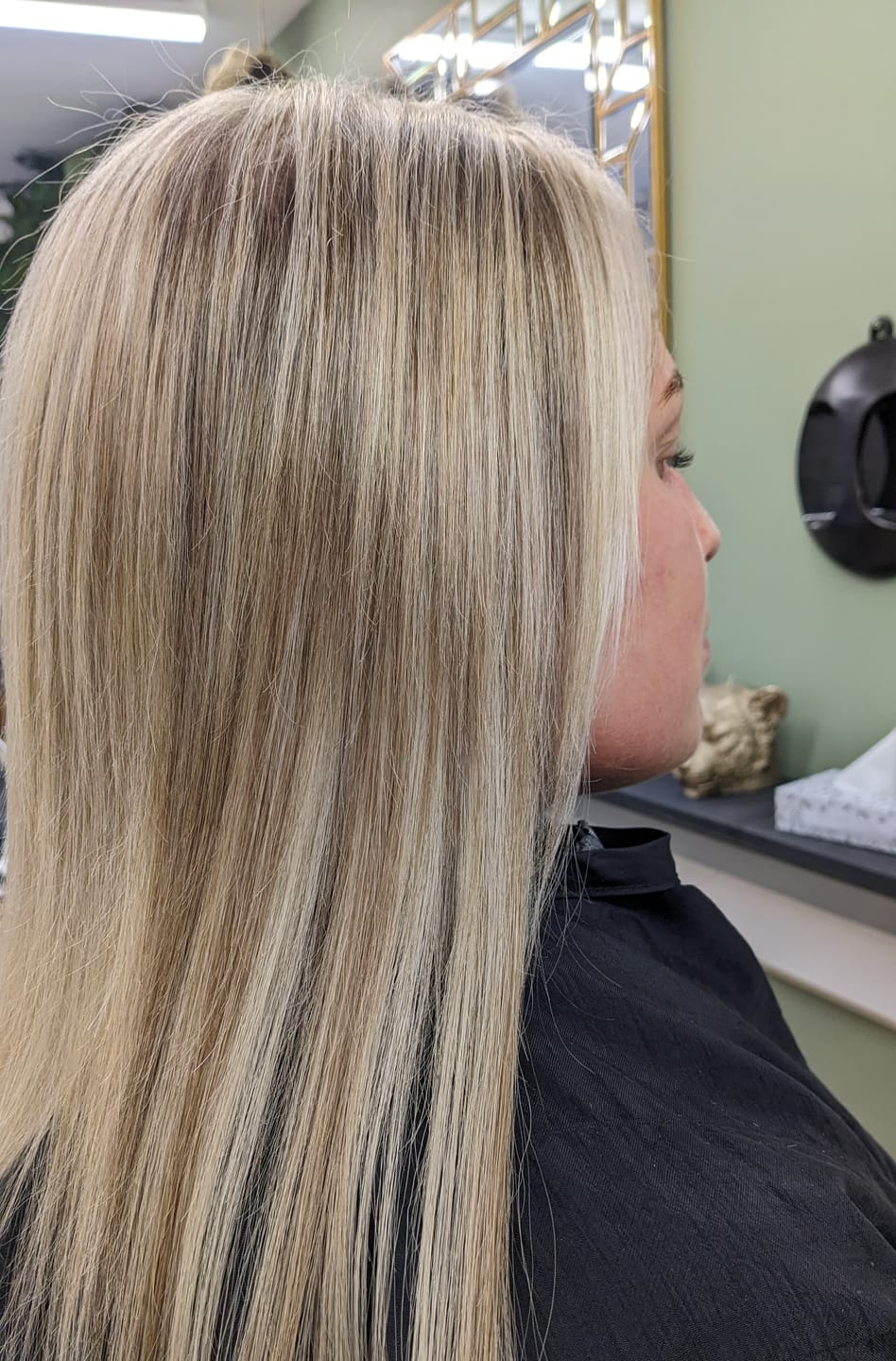 Customer photo review of 16" Invisible Tapes - Colour #French Alps (Root Glaze)