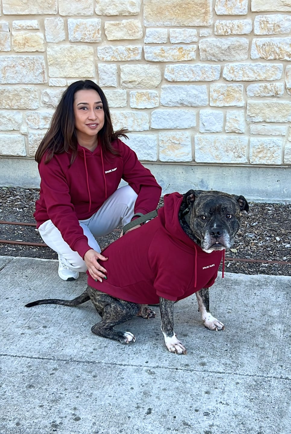 Customer photo review of Essential Human Hoodie - Burgundy