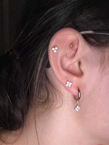 Customer photo review of Trinity Labret Piercing - Titan