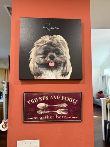 Customer photo review of Pet Art Canvas Wrap