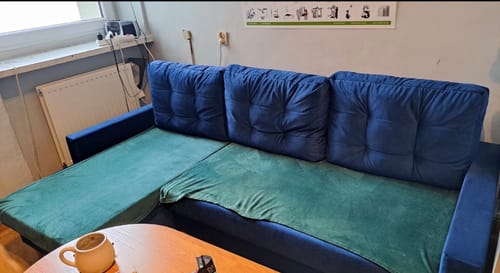 Customer photo review of Narożnik BLANK velvet