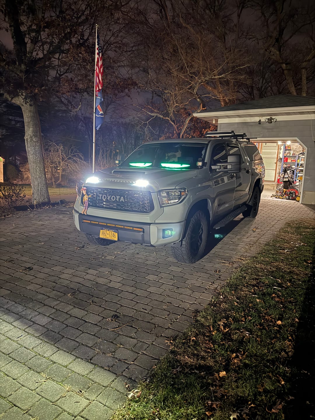 Customer photo review of LED Windshield Eyes │ Night-Time Visibility With Style