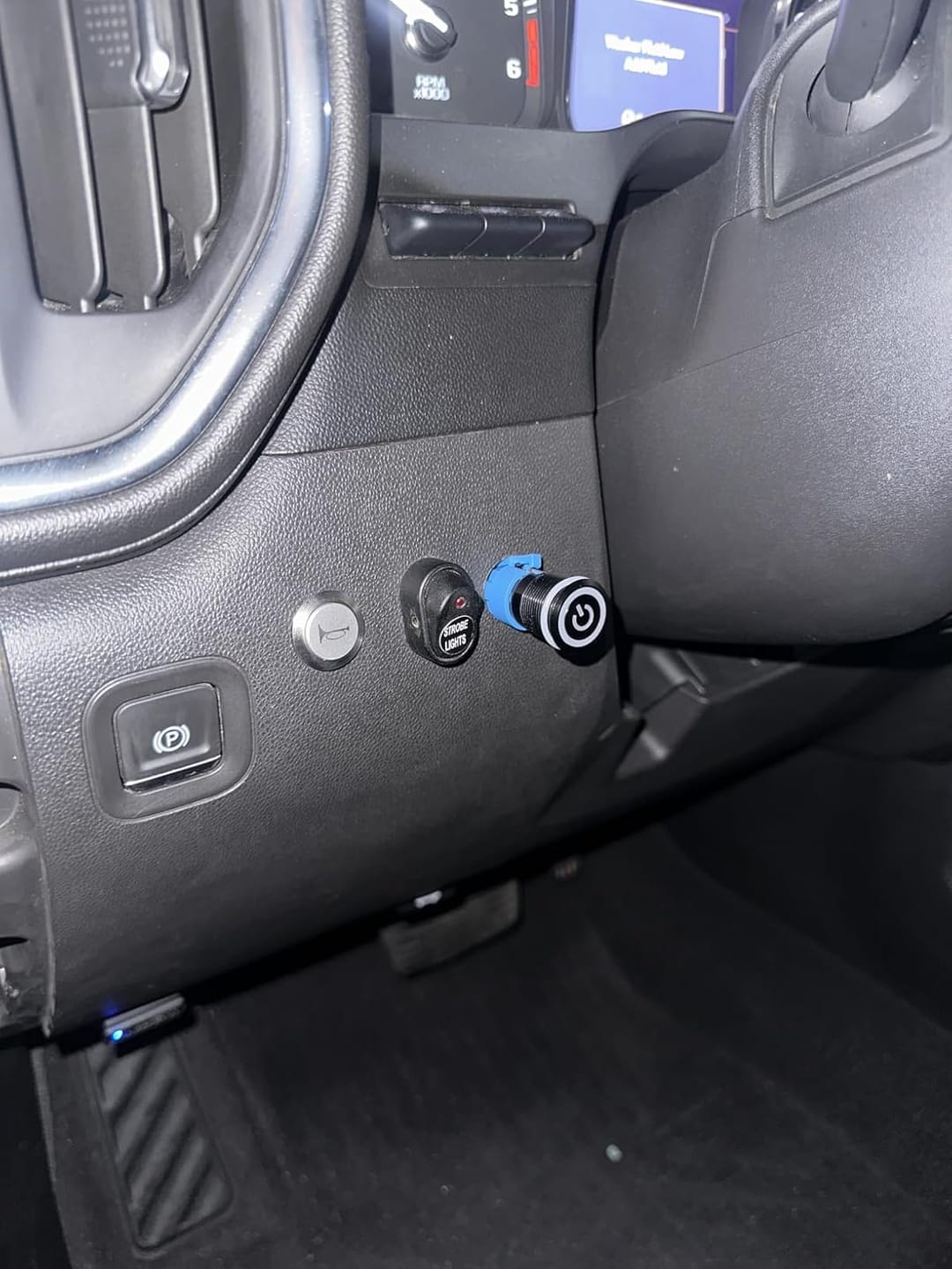 Customer photo review of 10 Amp 19mm Latching Stainless Steel/Aluminium alloy Push Button Switch LED Waterproof Round Self-Locking 1NO