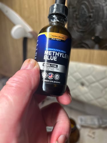 Customer photo review of Pharma-Grade Methylene Blue Tincture Supplements – Enhance Focus, Memory & Cognitive Energy