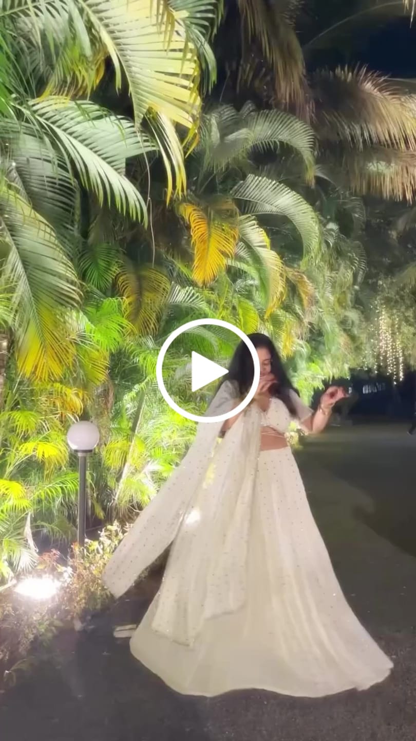 Customer video review of Astoria Ivory Mirror Work Lehenga Set