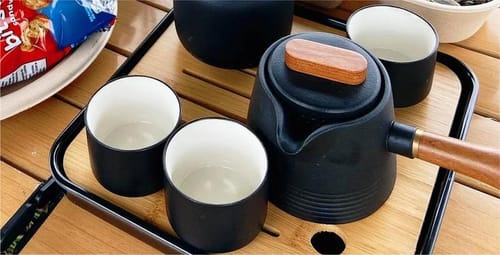 Customer photo review of Japanese Black Pottery Kung Fu Tea Set