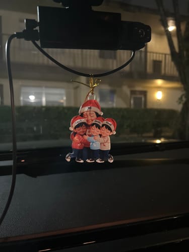 Customer photo review of Grandma Hugging Grandkids - Personalized Acrylic Ornament - Heartwarming Christmas Gift for Grandma, Grandkids