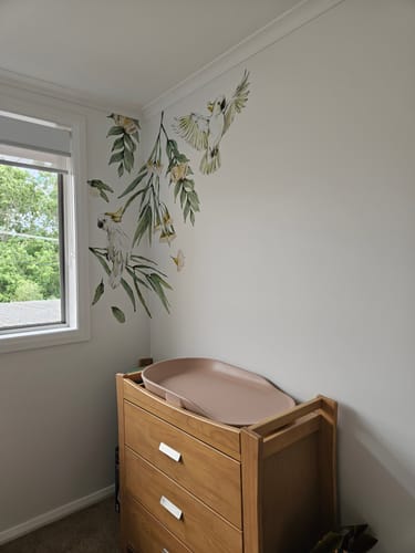 Customer photo review of Flowering Gum Tree Wall Decal Set (Gold)