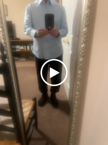 Customer video review of Wrinkle-resistant Cotton-Lycra Shirt - Sky Blue - Long Sleeve