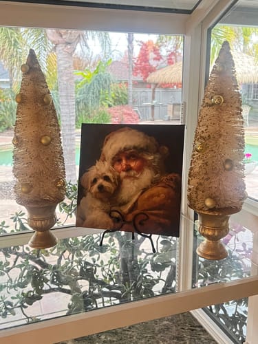 Customer photo review of Vintage Santa With Buff Havanese Canvas | Santa Art