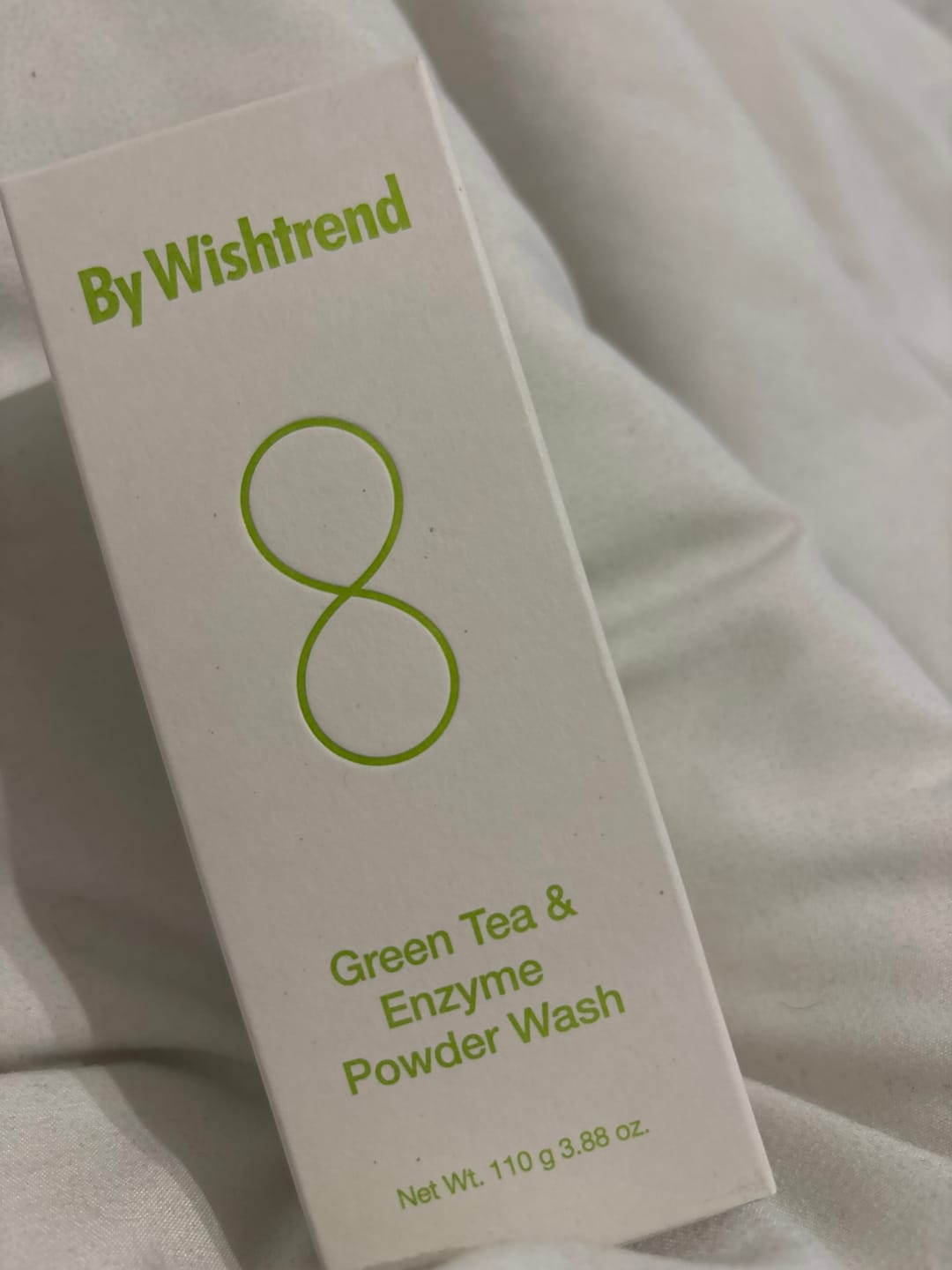 Customer photo review of Enzīmu pūderis ar zaļo tēju By Wishtrend Green Tea & Enzyme Powder Wash