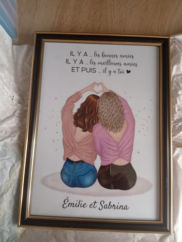 Customer photo review of Affiche Personnalisée - Meilleures Amies
