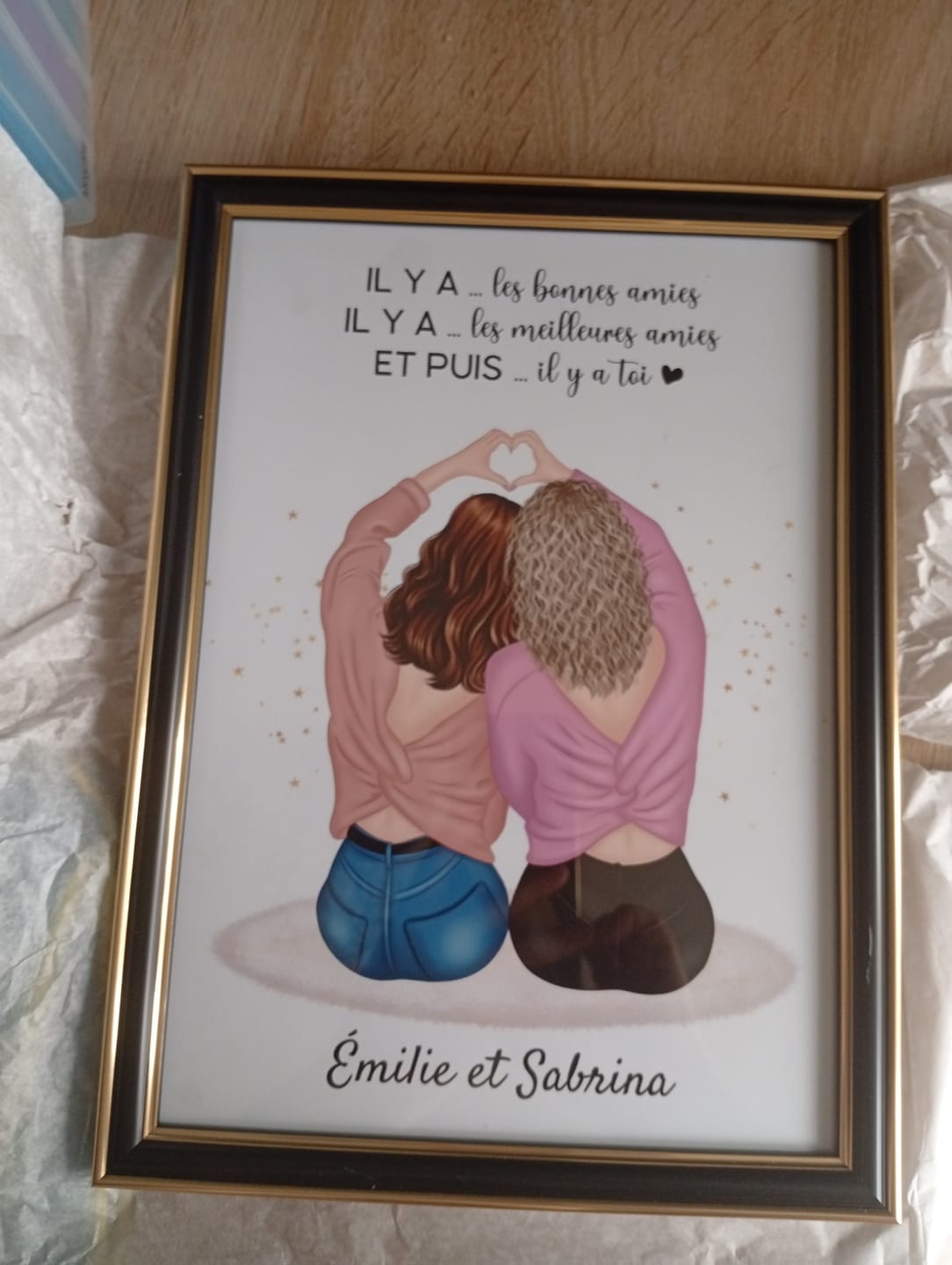 Customer photo review of Affiche Personnalisée - Meilleures Amies
