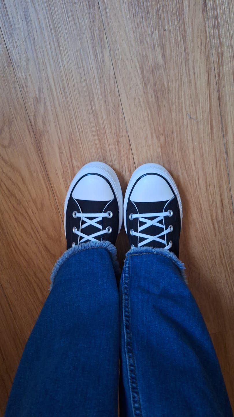 Customer photo review of Zapatilla Converse Chuck Taylor Hi Plataforma Mujer Negro