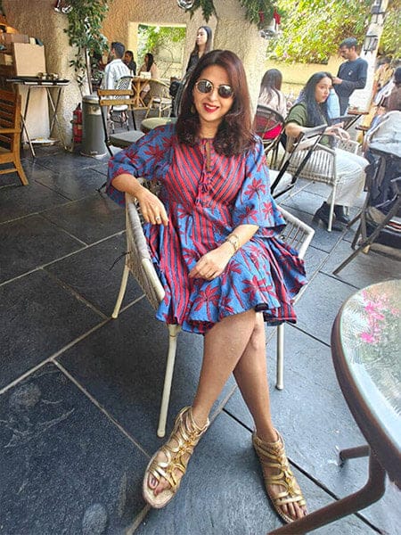 Customer photo review of Anaya Cotton Midi Dress
