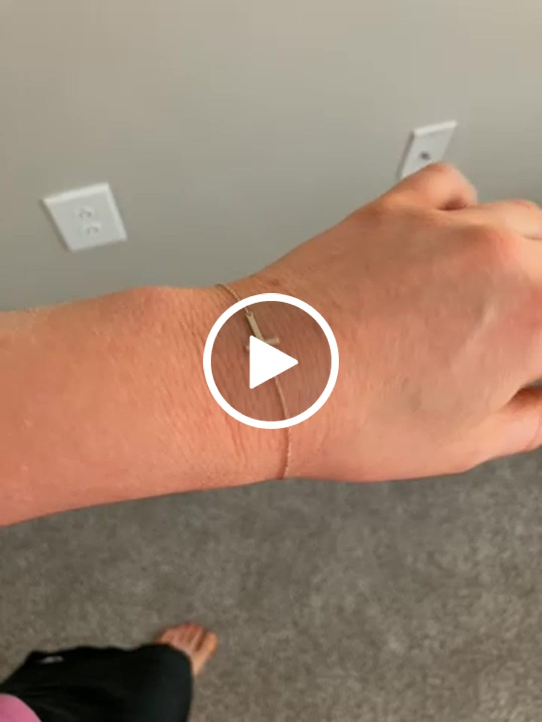 Customer video review of Dainty Cross Bracelet