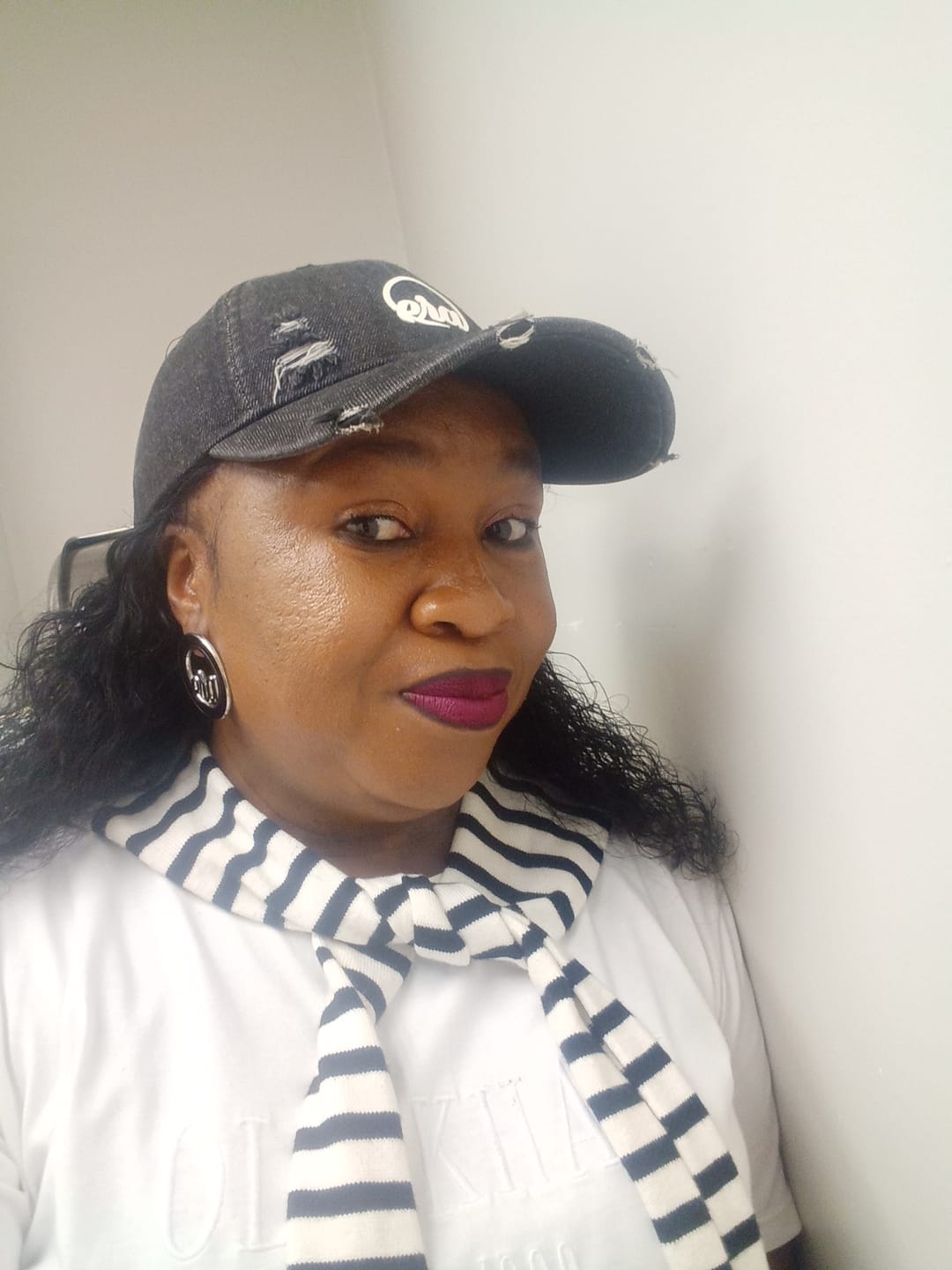 Customer photo review of Silver Diva Earrings