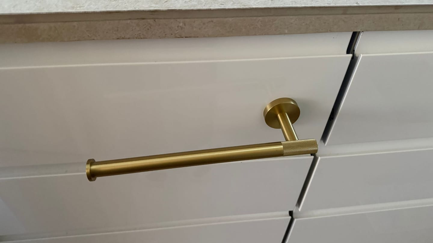 Customer photo review of Porte-serviettes or brossé strié