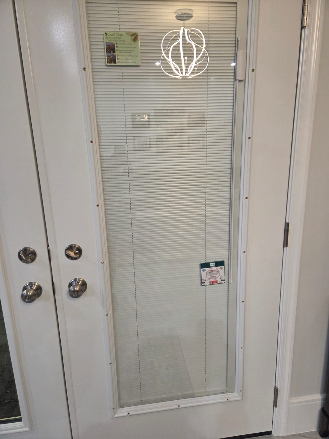Customer photo review of Raise & Lower Blinds Glass and Frame Kit (Full Lite)