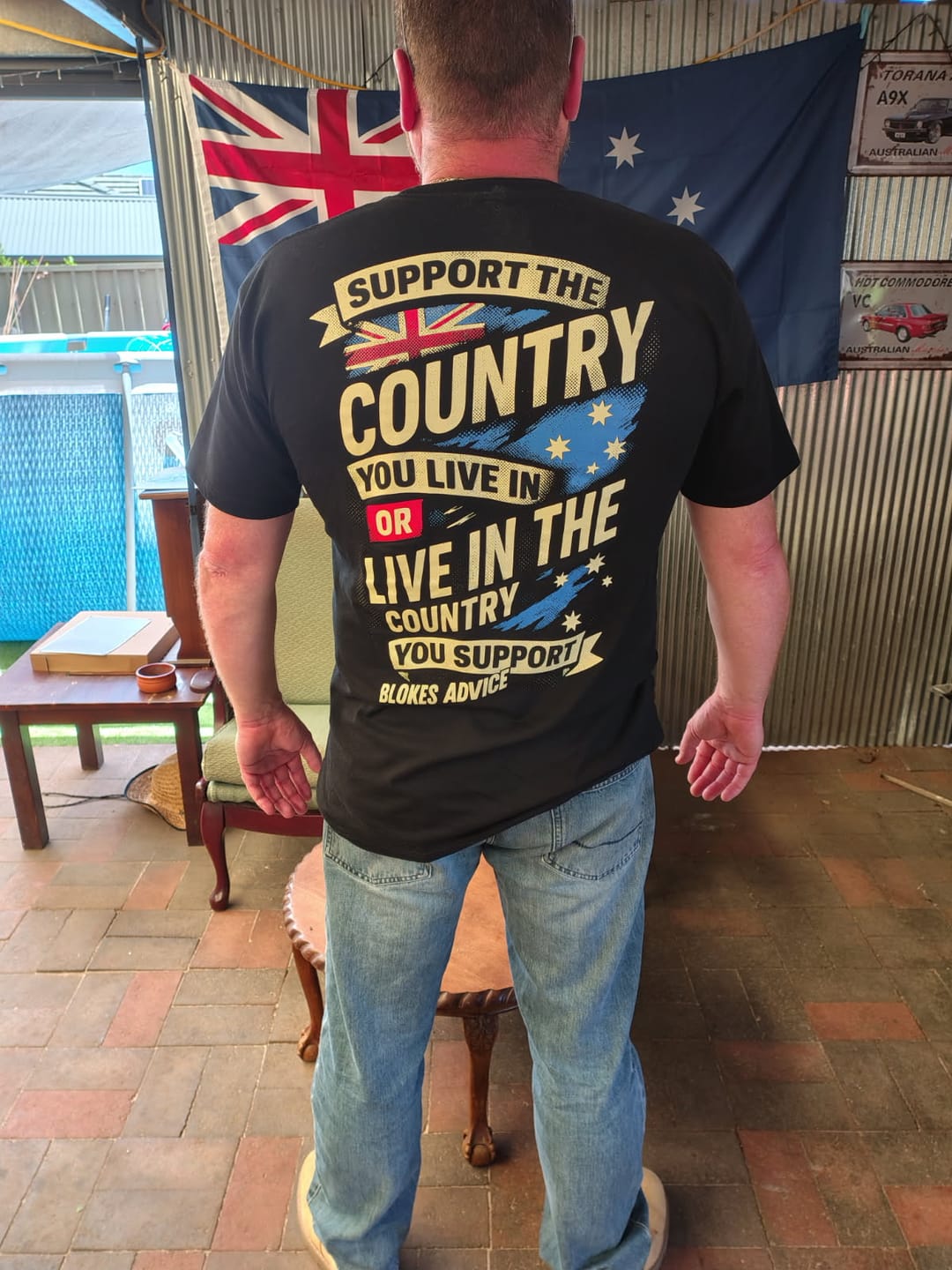 Customer photo review of Stand Up Tee - Black