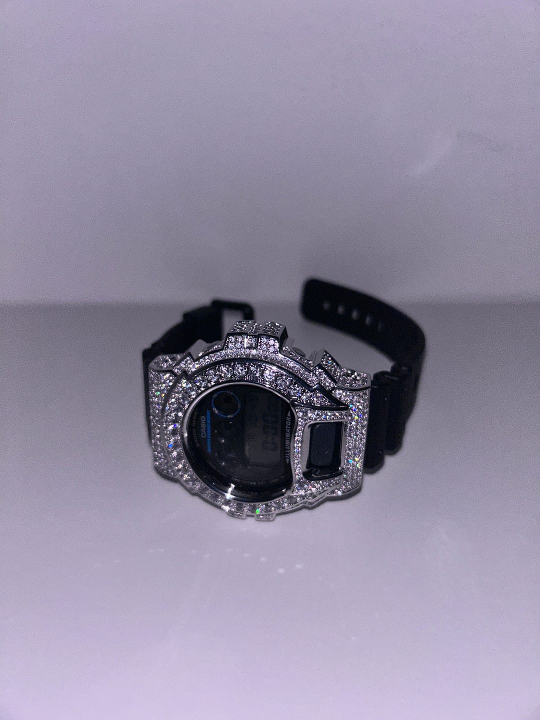 Customer photo review of Rhodium Big Stone 8.60 CTW G-Shock DW6900